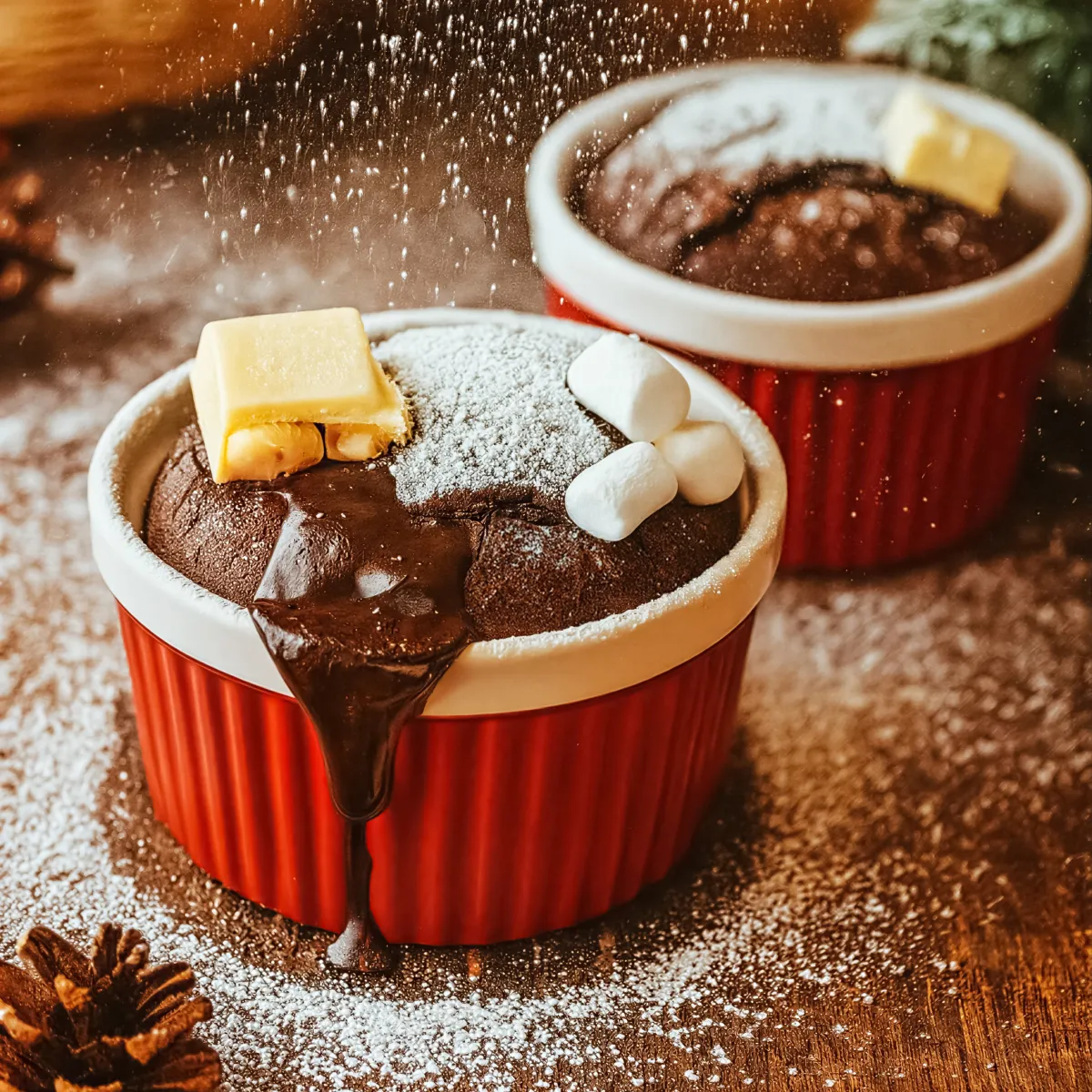 Шоколадный фондан с жидкой начинкой