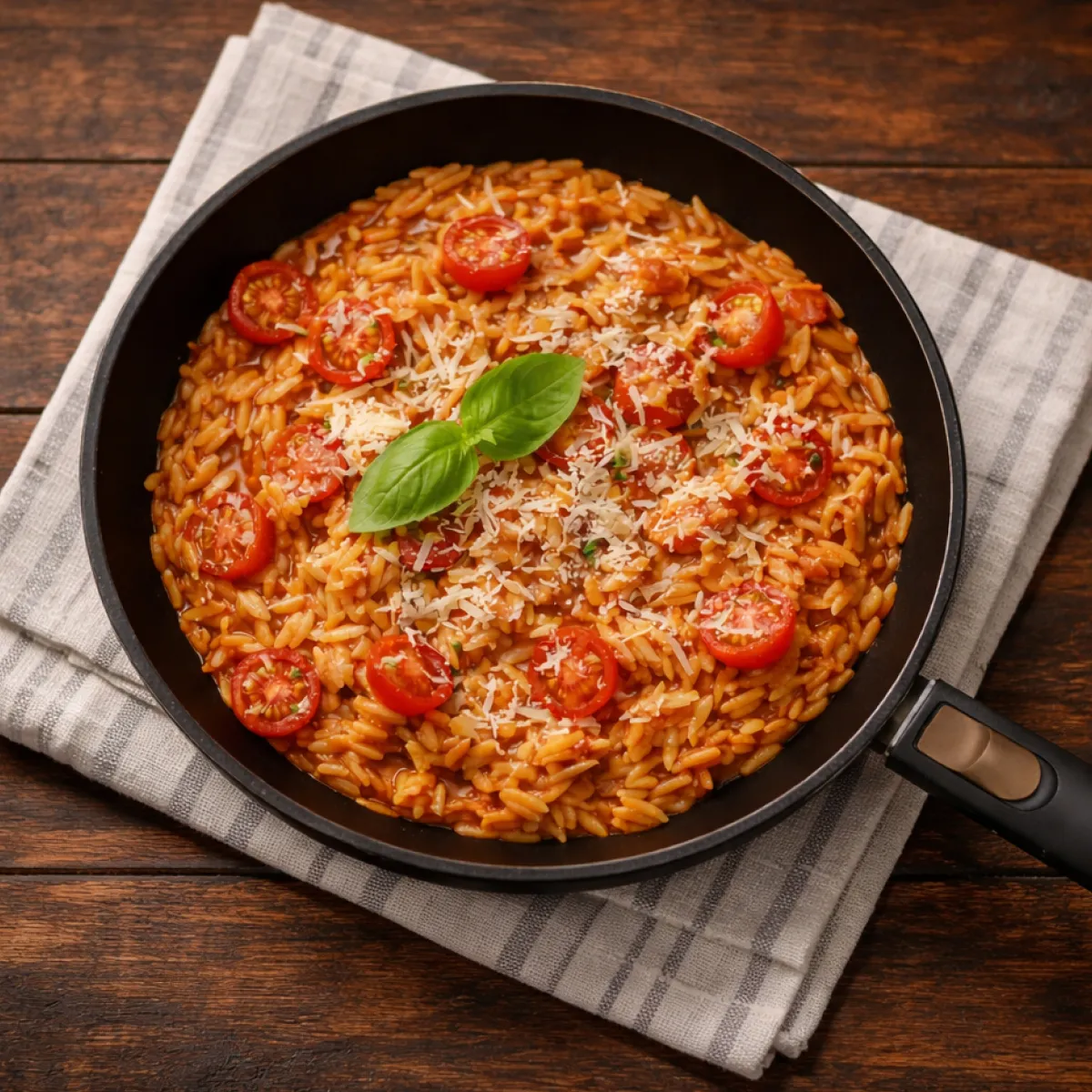 Паста орзо с томатами